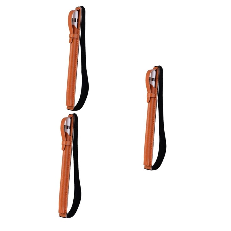 3pcs Stylus Pen Cover Holder Elastic Belt Protective Case Black - Image 2