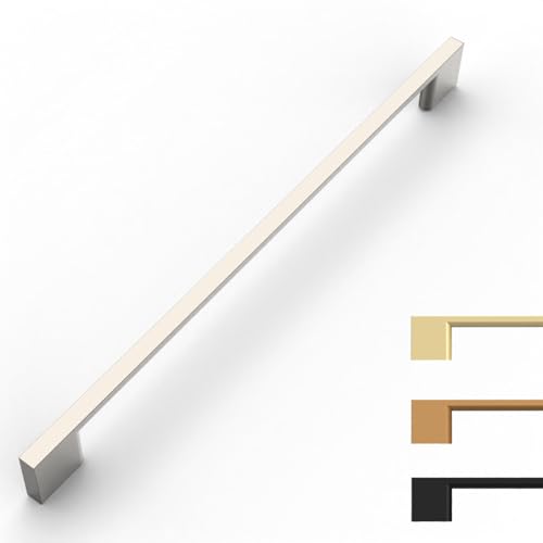 9BUILD 10 Pack Brushed Satin Nickel Cabinet Pulls 10 Inch Satin Nickel Kitchen Cabinet Handles Cabinet Hardware for Cupboard Drawer Pulls - Image 1