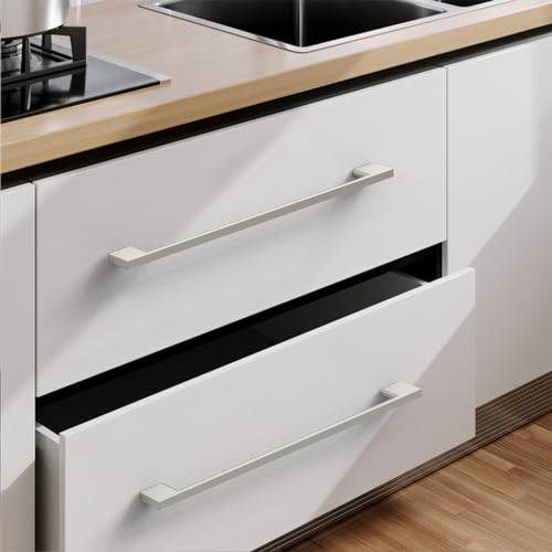 9BUILD 10 Pack Brushed Satin Nickel Cabinet Pulls 10 Inch Satin Nickel Kitchen Cabinet Handles Cabinet Hardware for Cupboard Drawer Pulls - Image 3