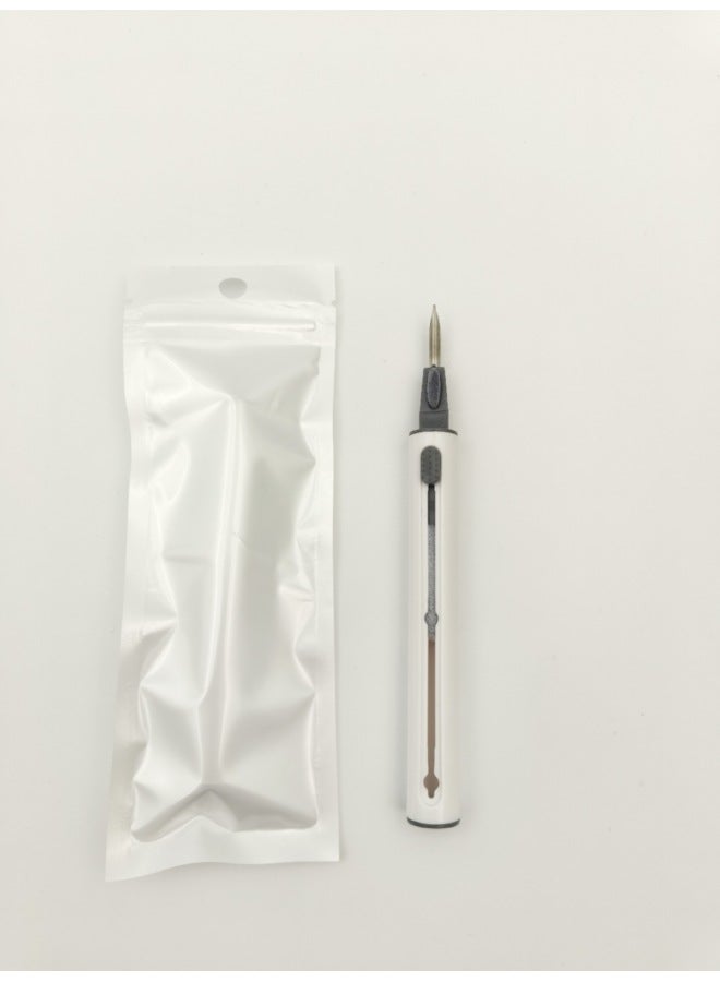 Cross Border Bluetooth Headset Cleaning Pen Earbuds Clean Pen Keyboard Cleaner Earbud Cleaning Brush Wholesale-Color:White Gray (pearl Bag)  - Image 1