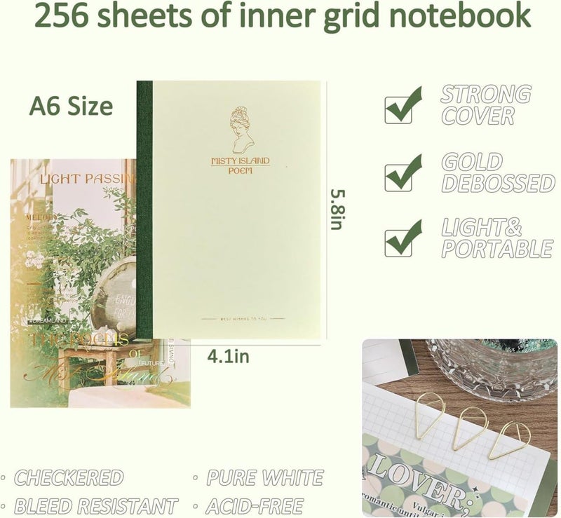 LANLOY 346pcs Journal Supplies Kit Vintage Scrapbook Stickers Art Journaling Bullet Junk Journal Planners DIY Decoration Paper Stickers Craft Kits Notebook Collage Album (Poetry Scrapbook), Green - Image 3