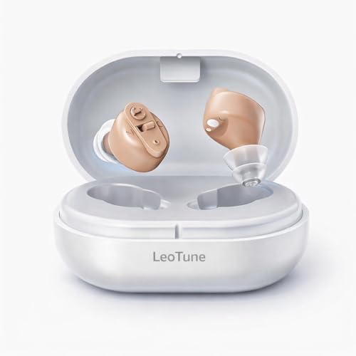LEO-TUNE Leo Tune Rechargeable Hearing Aid for Old Age | Invisible Mini In-Ear ITC Design | Clear Speech for Daily Conversation | 30H Battery | Digital Hearing Machine with Charging Case | Warranty Included - Image 1