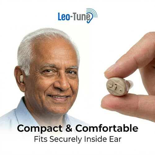 LEO-TUNE Leo Tune Rechargeable Hearing Aid for Old Age | Invisible Mini In-Ear ITC Design | Clear Speech for Daily Conversation | 30H Battery | Digital Hearing Machine with Charging Case | Warranty Included - Image 2