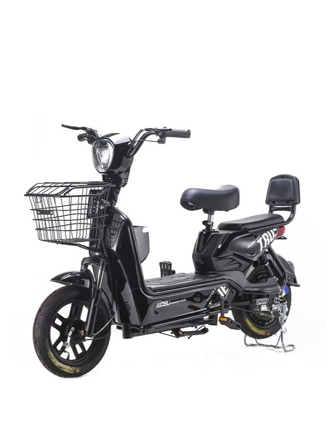 electric bike with 48V battery front and rear shock absorbers tubeless tires front basket and 2 remote controls - pzsku/ZAAD266C3440B87768494Z/45/_/1734876781/545be5c1-cb8e-4889-975a-fdc8ef9474b9