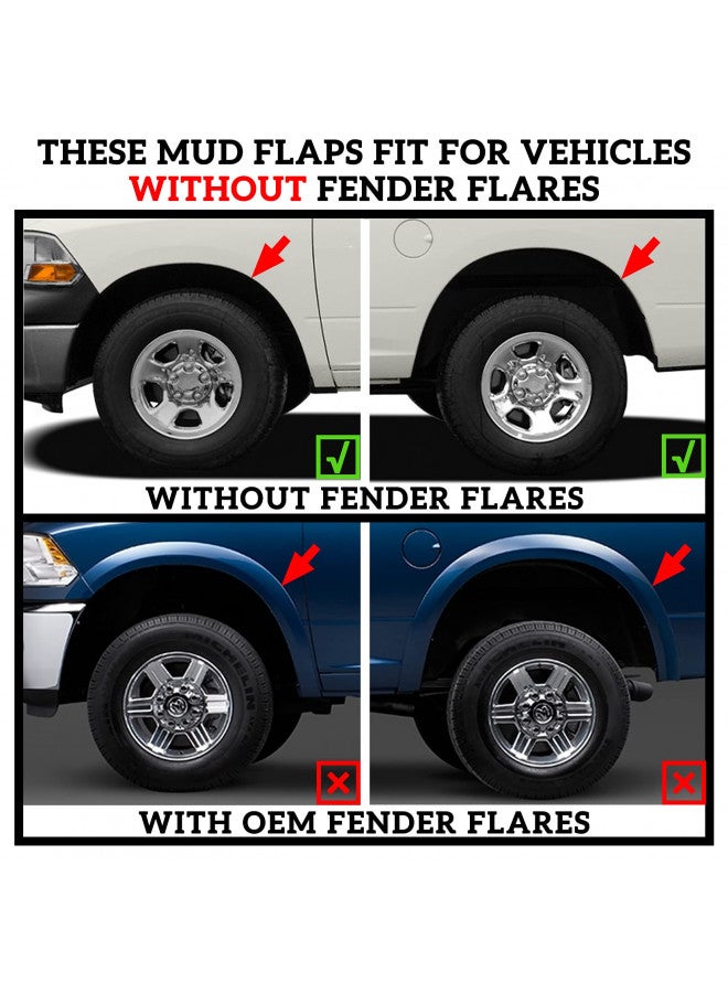 KEWISAUTO Mud Flaps Splash Guards for Dodge Challenger 2015-2023, Front Rear Mud Splash Guards Kit Heavy Duty Molded for Dodge Challenger 2015-2023(4PCS, Without Fender Flares) - Image 2