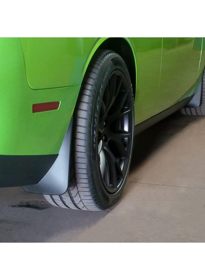 KEWISAUTO Mud Flaps Splash Guards for Dodge Challenger 2015-2023, Front Rear Mud Splash Guards Kit Heavy Duty Molded for Dodge Challenger 2015-2023(4PCS, Without Fender Flares) - Image 1