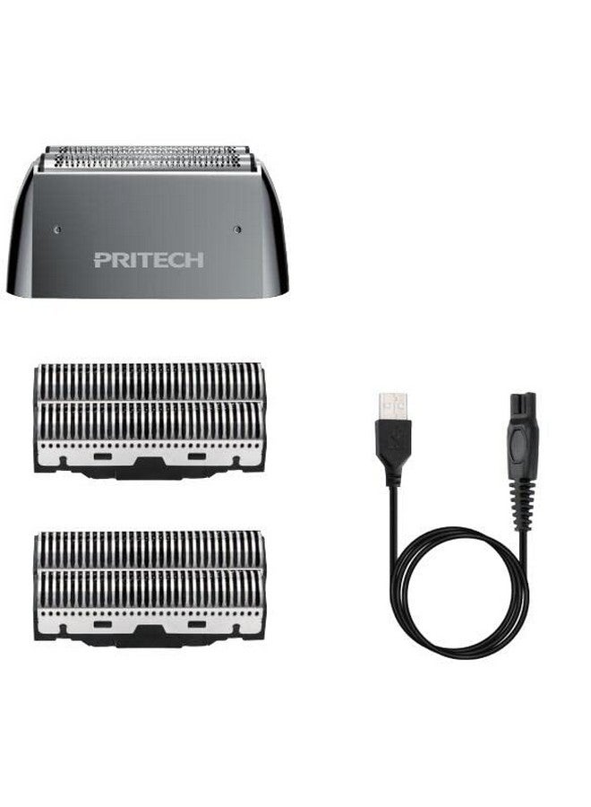 pritech Rsm1699 Foil Head Shaver Replacement And Recharing Cable2 Pack Cutter - Image 1