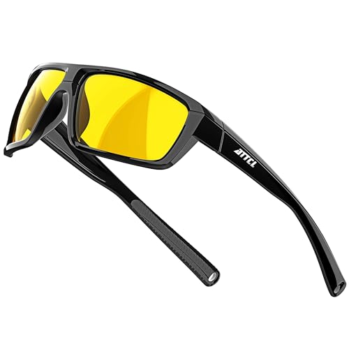 ATTCL Night Driving Glasses for Men - Glare Reducing Nighttime Driving Sunglasses, Lightweight TR90 Frame, Enhances Clear Night Vision 5001 Yeshi - Image 1