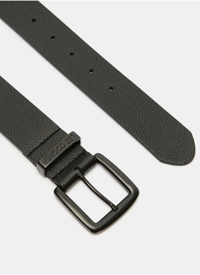 Lee Cooper Men's Textured Waist Belt with Pin Buckle Closure  - Image 2
