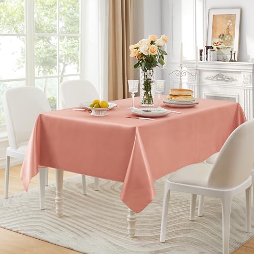 Counfeisly 1 Pack Square Satin Table Cover Silkly Soft Table Cloth, Satin Dining Table Cloths for Wedding Banquet Table Decoration, Dining Room, Indoor and Outdoor Use, 52 x 52 Inches, Rose Gold - Image 5