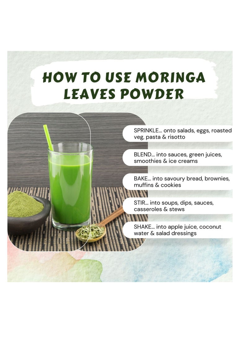 Bliss of Earth Organic Moringa Leaves Powder For Weight Loss Super Food Dietary Supplement 200gm - Image 3