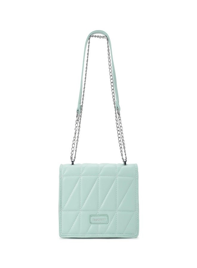 Fastrack Casual Sling Bag with Magnet Button Closure for Girls, Small Size with Internal Organiser, Handheld Design and Metal Chain Sling - Image 5
