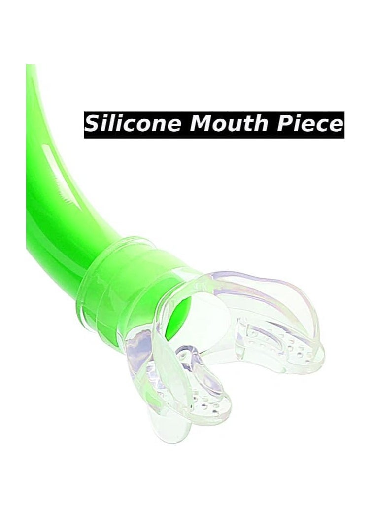 CONQUEST Front Snorkel Swimming Snorkel with Silicone Mouthpiece Comfortable and Safe Swimming Experience GREEN  - Image 3