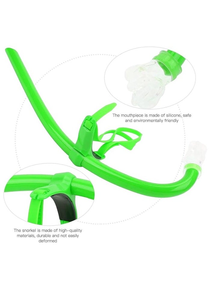 CONQUEST Front Snorkel Swimming Snorkel with Silicone Mouthpiece Comfortable and Safe Swimming Experience GREEN  - Image 4
