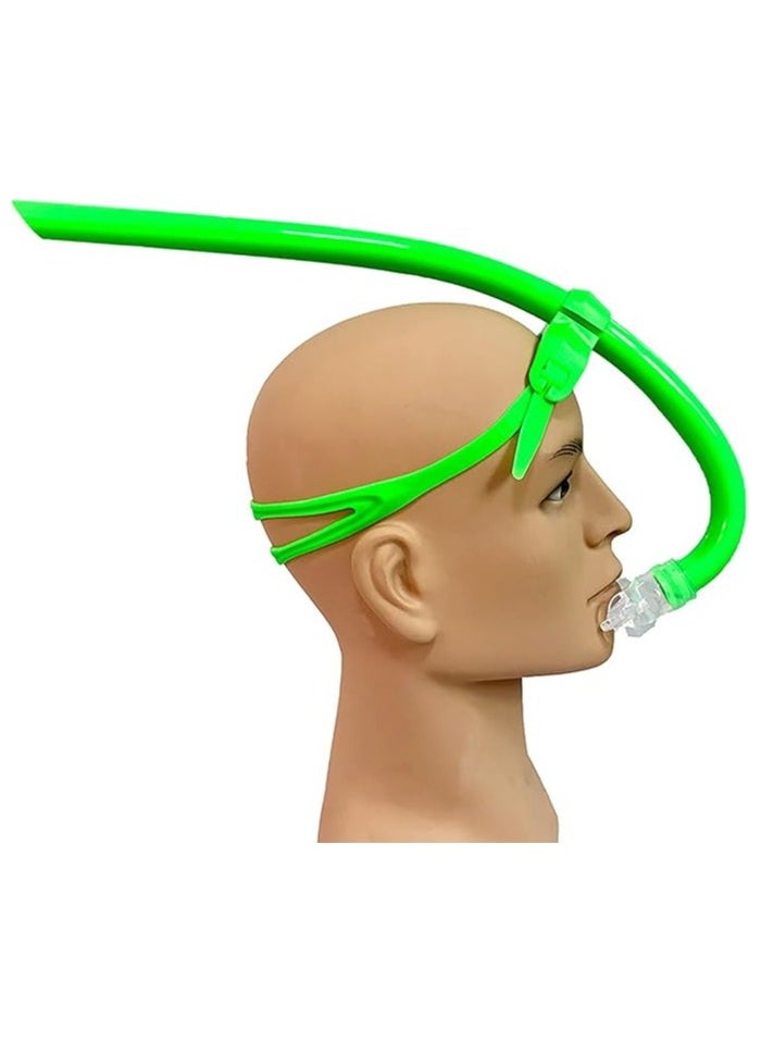 CONQUEST Front Snorkel Swimming Snorkel with Silicone Mouthpiece Comfortable and Safe Swimming Experience GREEN  - Image 5