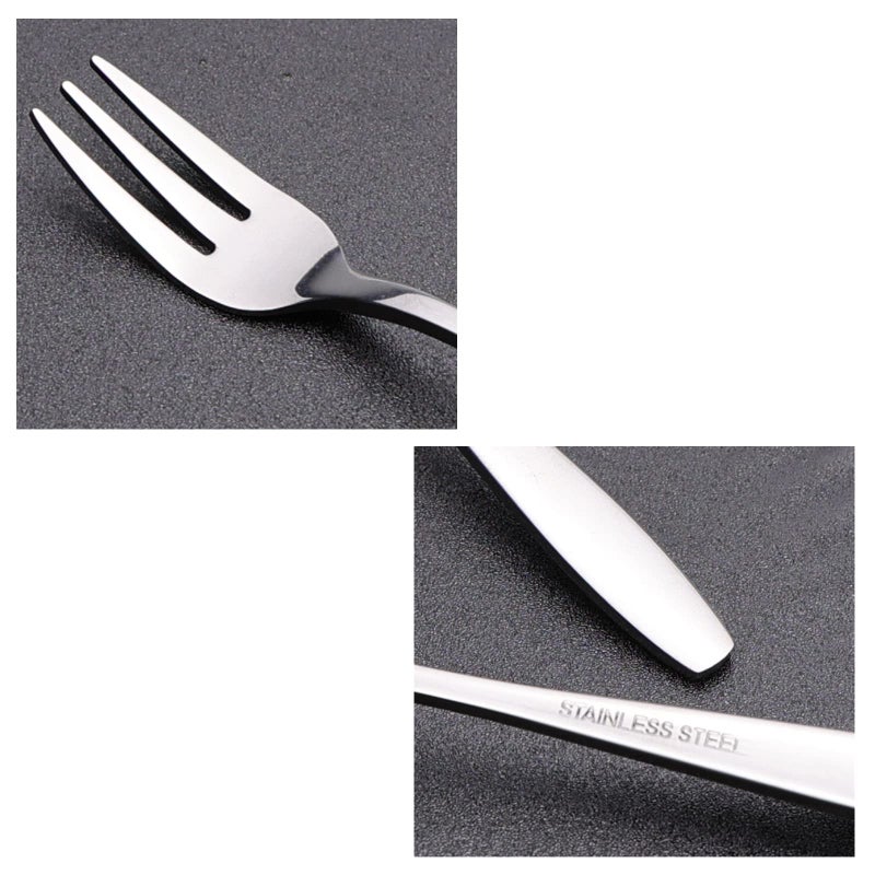 Pekky 12 Piece 3-Tine Cake Forks  Stainless Steel Tasting Appetizer Forks  6-Inch - Image 4