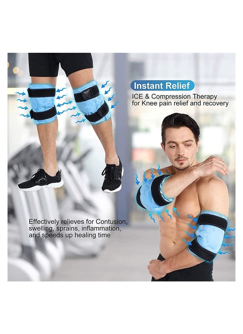 DMG TECH - Knee Ice Pack for Injuries, Reusable Gel Ice Wrap for Leg, Knee Replacement Surgery, Cold Pack Knee Wrap with Cold Compression, for Knee Pain Relief, Arthritis, Tendonitis, ACL, Swelling, Bruises - Image 1