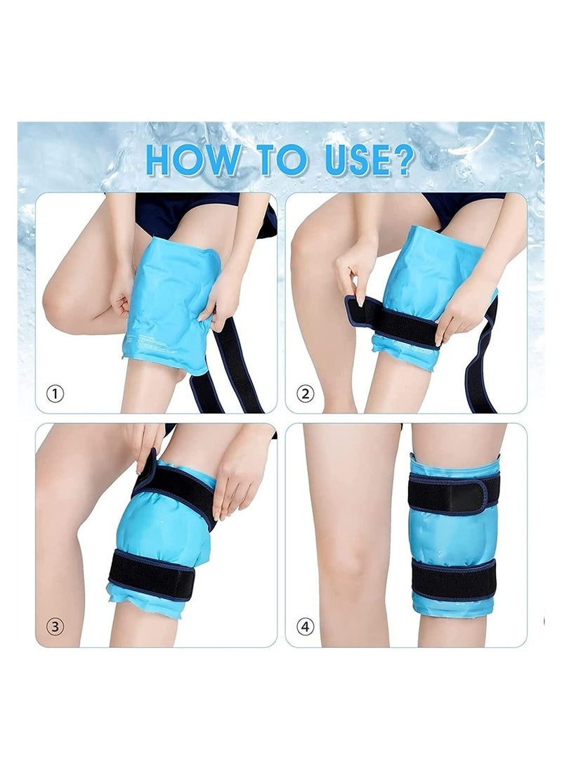 DMG TECH - Knee Ice Pack for Injuries, Reusable Gel Ice Wrap for Leg, Knee Replacement Surgery, Cold Pack Knee Wrap with Cold Compression, for Knee Pain Relief, Arthritis, Tendonitis, ACL, Swelling, Bruises - Image 1