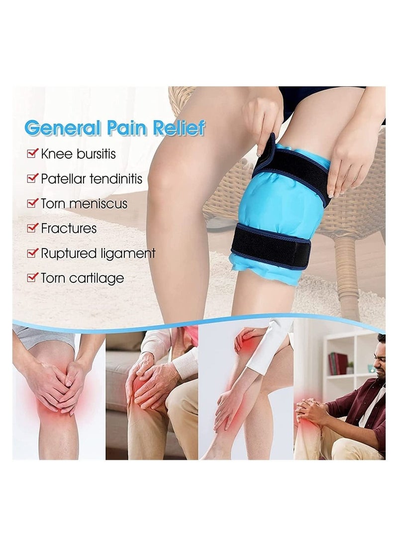 DMG TECH - Knee Ice Pack for Injuries, Reusable Gel Ice Wrap for Leg, Knee Replacement Surgery, Cold Pack Knee Wrap with Cold Compression, for Knee Pain Relief, Arthritis, Tendonitis, ACL, Swelling, Bruises - Image 1