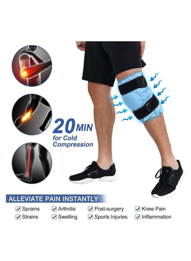 DMG TECH - Knee Ice Pack for Injuries, Reusable Gel Ice Wrap for Leg, Knee Replacement Surgery, Cold Pack Knee Wrap with Cold Compression, for Knee Pain Relief, Arthritis, Tendonitis, ACL, Swelling, Bruises - Image 1