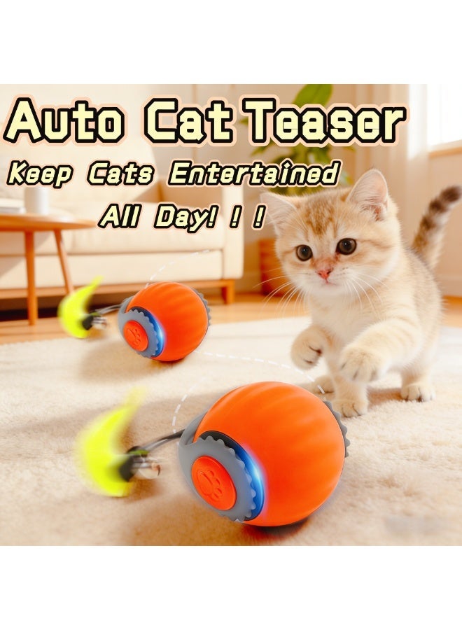 Rich Life Interactive Cat Ball Toy, Intelligent Indoor Automatic Moving Ball Puzzle Dispel Boredom USB Charging Pet Toy - Image 1