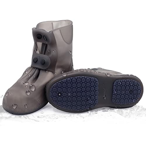 PALAY® Silicone Shoe Covers for Kids, Men, Women with Double-Breasted, Anti-Slip and Waterproof Shoe Cover, TPE Sole Wear-resistant and Reusable Shoes Cover for Rainy Season (for Size 7-8.5) - Image 1