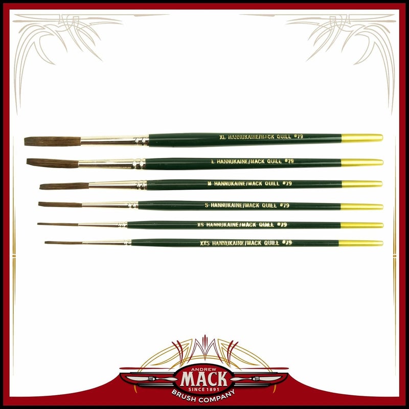 Mack Brush Andrew Mack Hannukaine Quill Brush Set Series 79 Size XXS - XL - Image 1