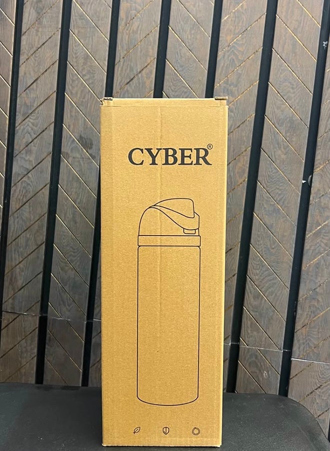 Cyber 32oz Insulated Stainless Steel Water Bottle with Straw - Pink - Image 5