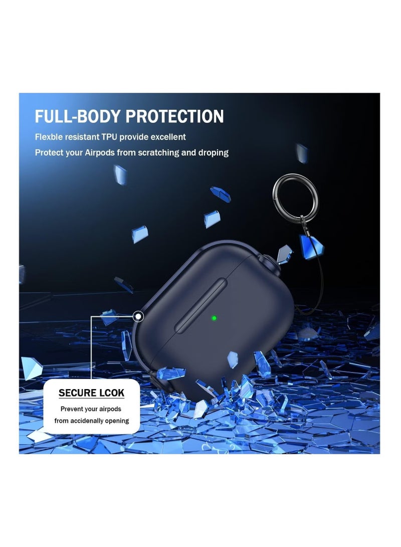 Airpod Pro 2 Case Cover with Lock, for Airpods Pro 2nd Generation Case, Shockproof Cover for AirPods Pro 2 Case Music Kid (Blue)  - Image 3
