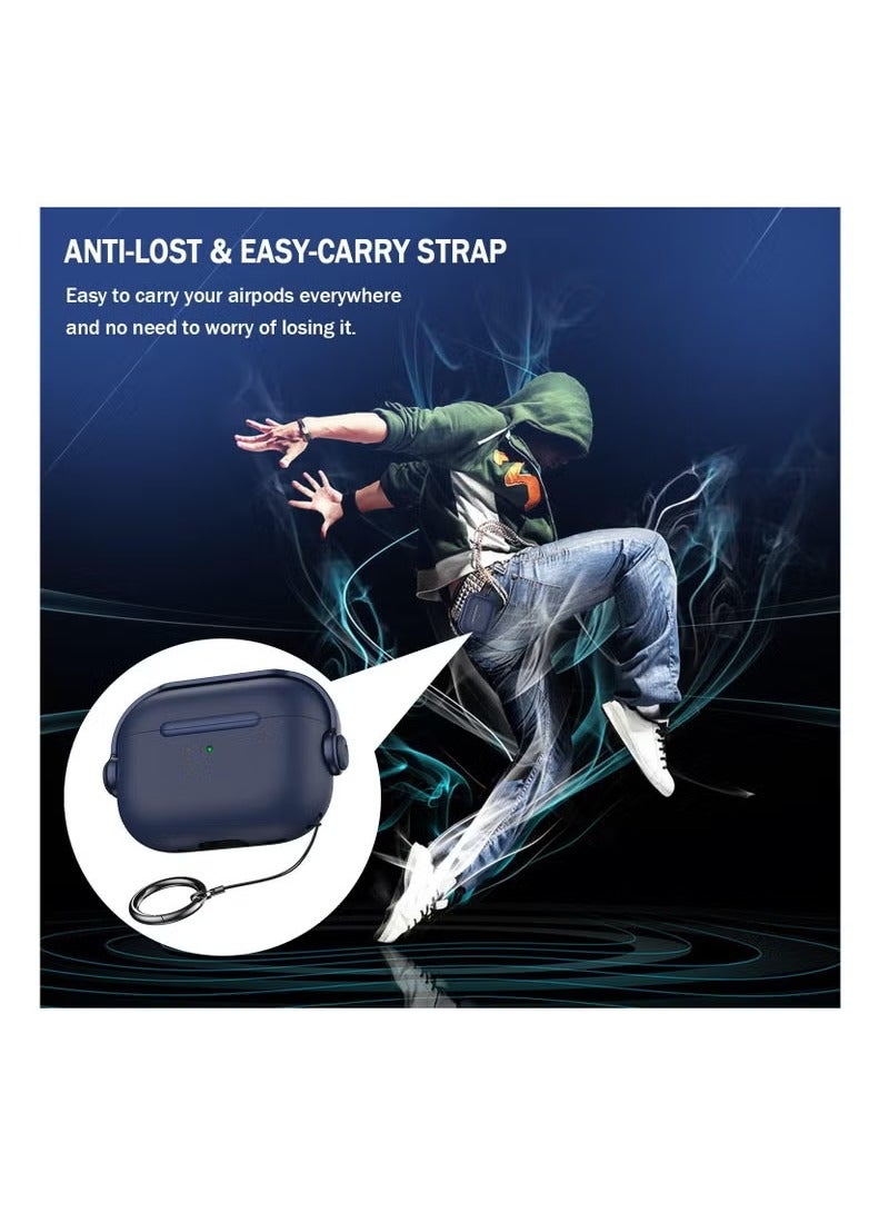 Airpod Pro 2 Case Cover with Lock, for Airpods Pro 2nd Generation Case, Shockproof Cover for AirPods Pro 2 Case Music Kid (Blue)  - Image 5