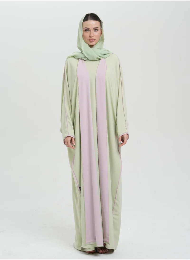 Meem by Mariyah Double color chiffon abaya