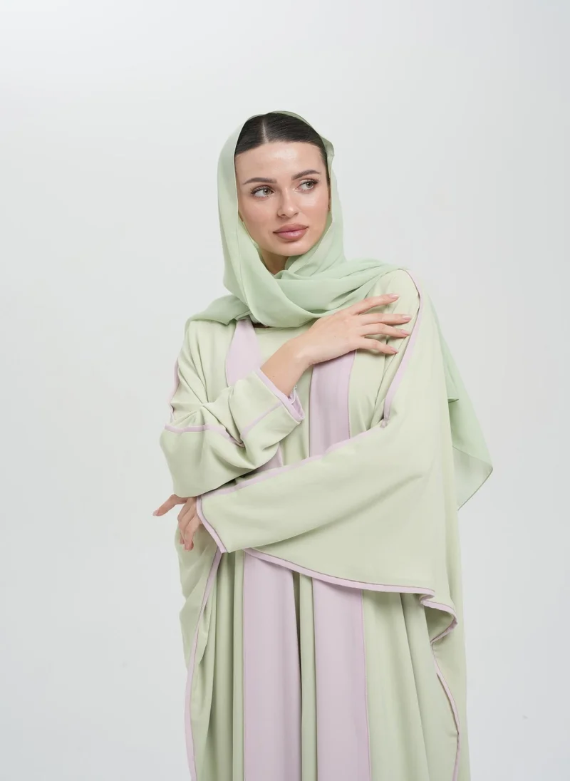 ميم باي ماريا Double color chiffon abaya
