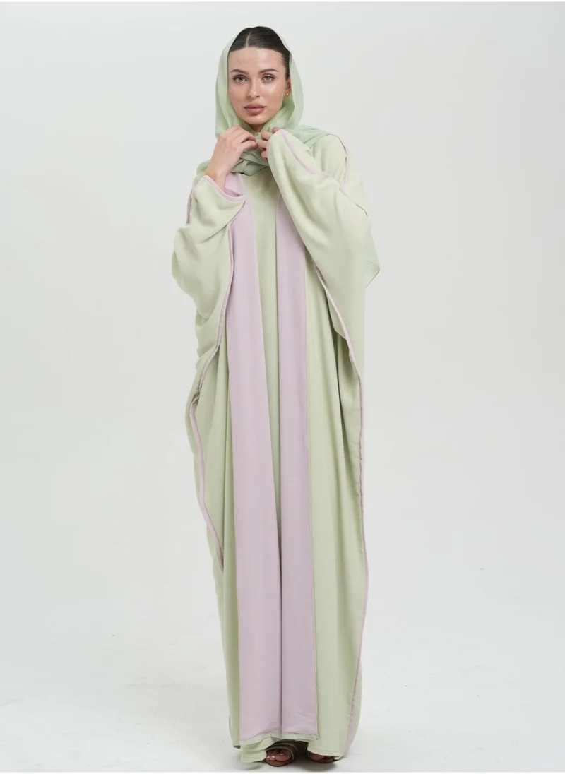 Meem by Mariyah  Double color chiffon abaya for Women | Best Price UAE