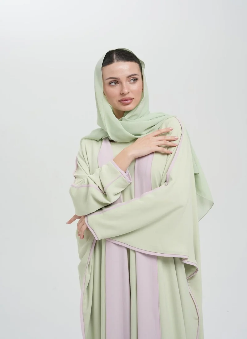 Meem by Mariyah  Double color chiffon abaya for Women | Best Price UAE