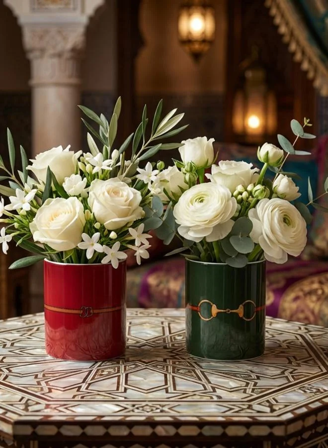 Silsal Fares Mini Vase - Olive Green