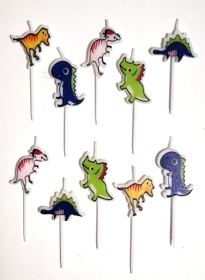 Clarent 10 Count Special Cake Candles Topper with Holder for Wedding Party Birthday Valentine's Day Cake Decoration, Perfect Wish Gift for Kid and Adult (Dinosaur) - Image 3