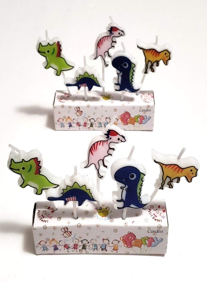 Clarent 10 Count Special Cake Candles Topper with Holder for Wedding Party Birthday Valentine's Day Cake Decoration, Perfect Wish Gift for Kid and Adult (Dinosaur) - Image 2