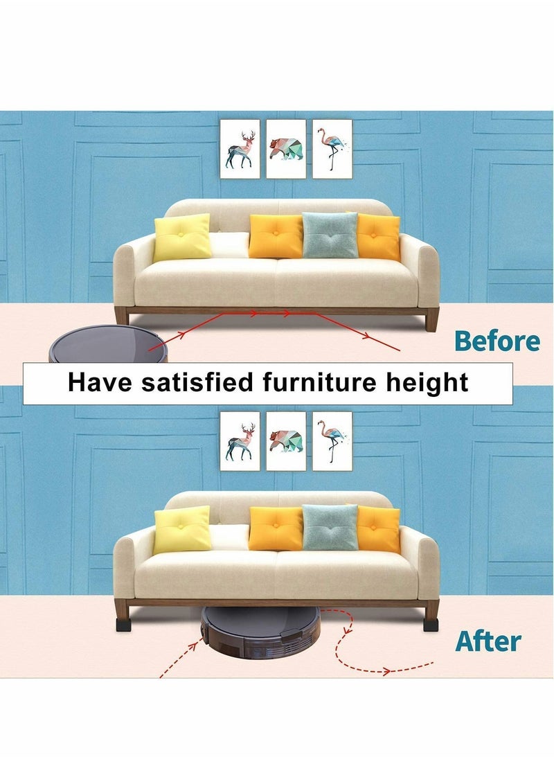 Y&D - Furniture Risers, Steel Bed Lifts Height Desk or Sofa Lift , Non Slip Bottom Felt Pad, Heavy Duty Table, Riser Protect Floor（Square, 4Pack） - Image 1