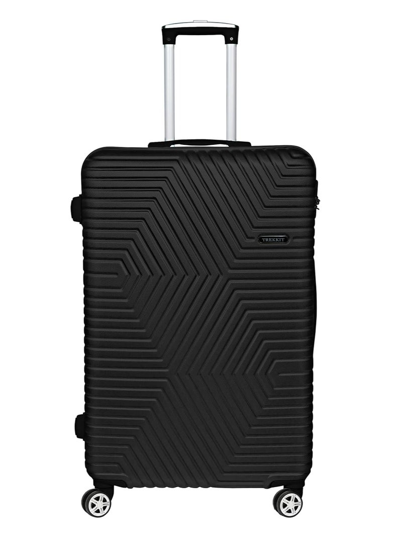 TRAVEL WAY TrekKit Lightweight Carry On Luggage Travel Trolley - Hardshell Hand Carry Spinner Luggage for Travel | ABS Luggage with 4 Spinner Wheels (Shine Black, 20 Inches (51 cm))  - Image 1