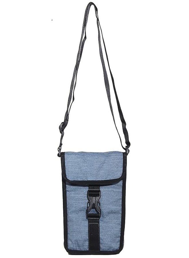 SYUTM Unisex Re-Trapezoid Melange Messenger Sling Crossbody Travel Bag For Men Women (Slate Blue) - Image 1