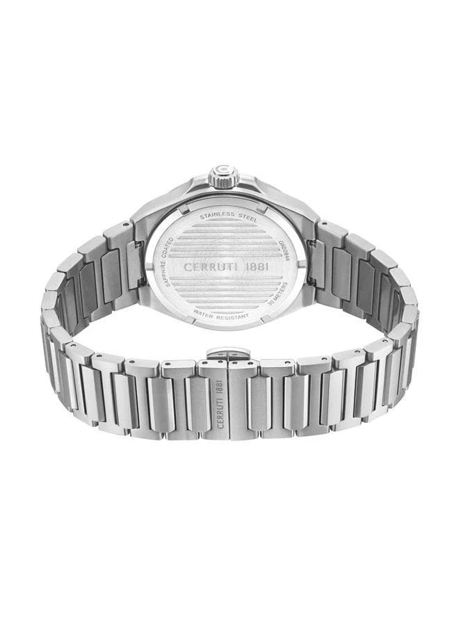 CERRUTI 1881 Men's Faedo 41.7mm Blue Gunmetal Dial Quartz Multifunction Watch For Men