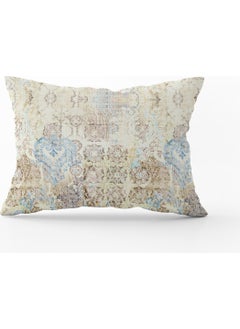 Cango Home Brown Blue Ethnic Patterned Decorative Throw Pillow Case - CGH342-3550 Double Sided Printed 