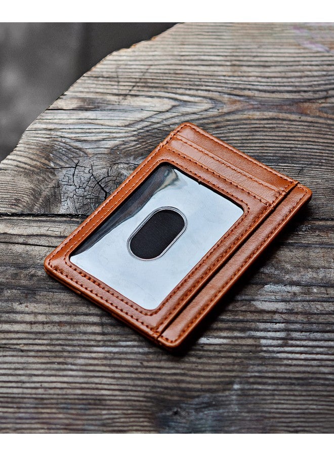 Buffway Slim Minimalist Front Pocket RFID Blocking Leather Wallets for Men and Women - Image 3