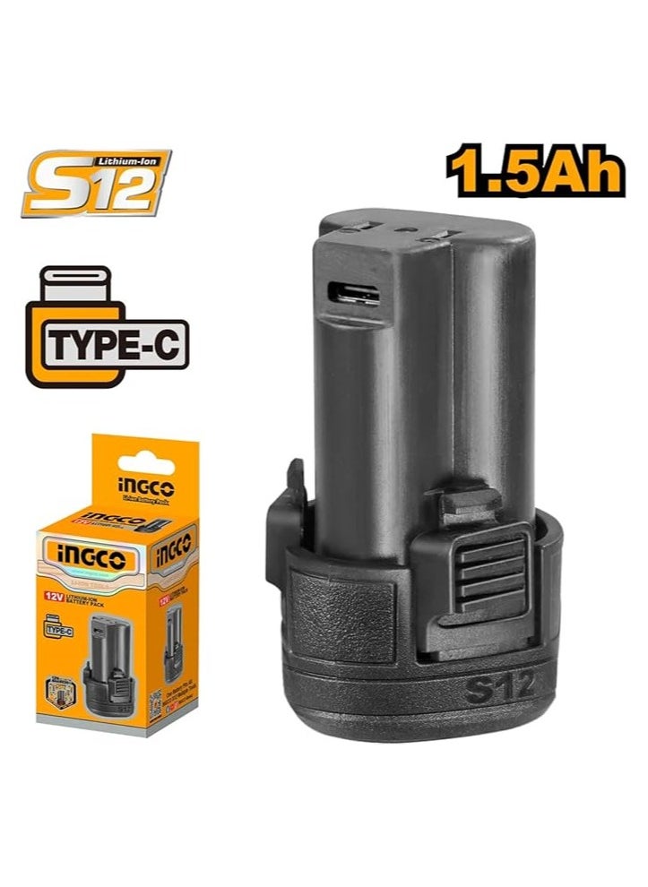 INGCO - Ingco Ingco Lithium Ion Battery FBLI12153 12V 1.5Ah Versatile, lightweight and convenient power solution ideal for home use and professional projects - Image 1
