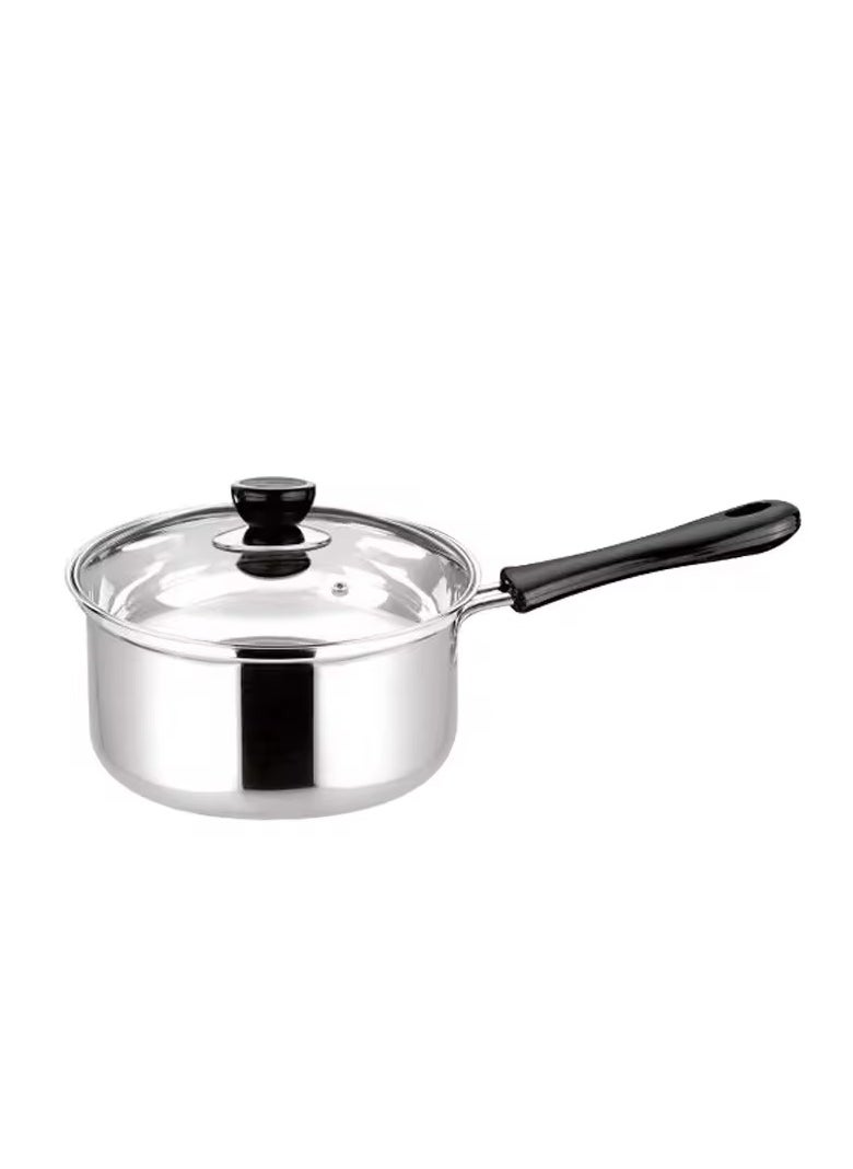 CME 3-Piece Stainless Steel Saucepan Set with Glass Lids  - Image 5