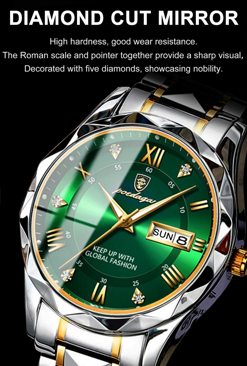 POEDAGAR Watches for Men ,Man Watch Waterproof Luminous Men's Watch Quartz，Men's Wrist Watches, Men's Watch Fashion Business Watch - Image 4