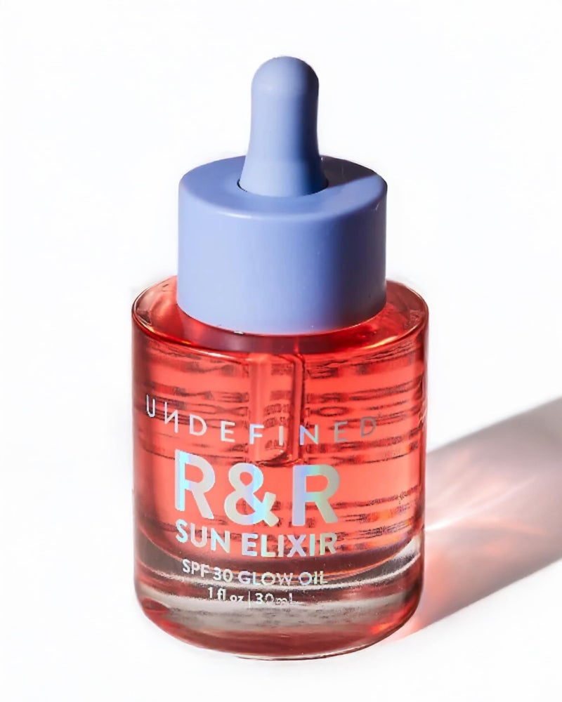 Undefined Beauty R&R Sun Elixir SPF 30 â€“ Multitasking Glow Oil with Vitamin C, Water-Resistant Sunscreen, Rose & Vanilla Scent - Image 1