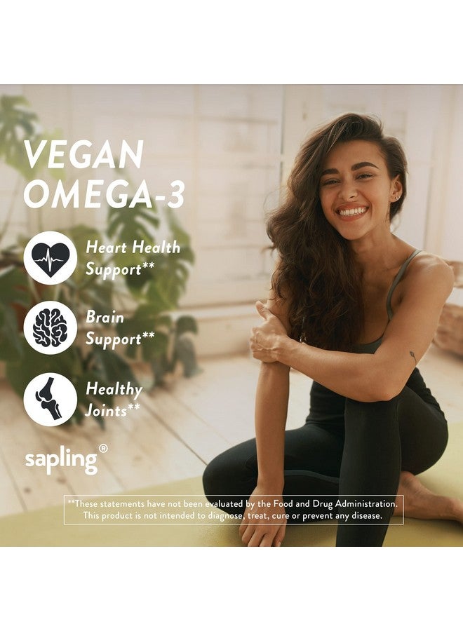sapling Vegan Omega 3 Supplement Plant Based Dha & Epa Fatty Acids Carrageenan Free Alternative To Fish Oil Supports Heart Brain Joint Health Sustainably Sourced Algae Fish Oil Free 60 Softgels  - Image 3