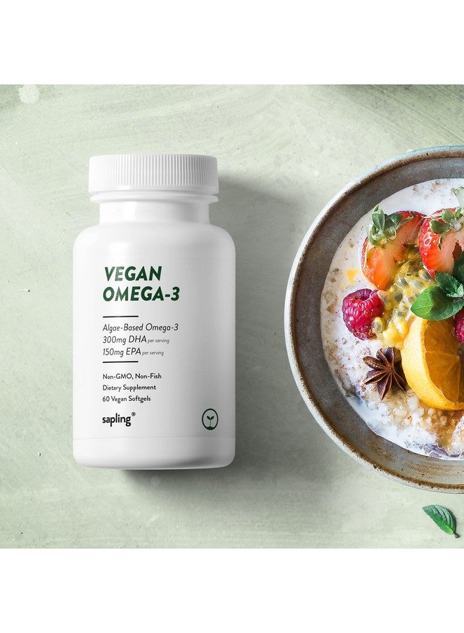 sapling Vegan Omega 3 Supplement Plant Based Dha & Epa Fatty Acids Carrageenan Free Alternative To Fish Oil Supports Heart Brain Joint Health Sustainably Sourced Algae Fish Oil Free 60 Softgels  - Image 4