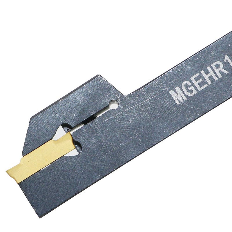 LingGan CNC Lathe Grooving Tool Holder MGEHR1616-3(0.63 Inch), with Three MGMN300 Cemented Carbide Blades. Yellow Processed Steel, Fuchsia Processed Stainless Steel, Silver Processed Aluminum Alloy. (3mm) - Image 2